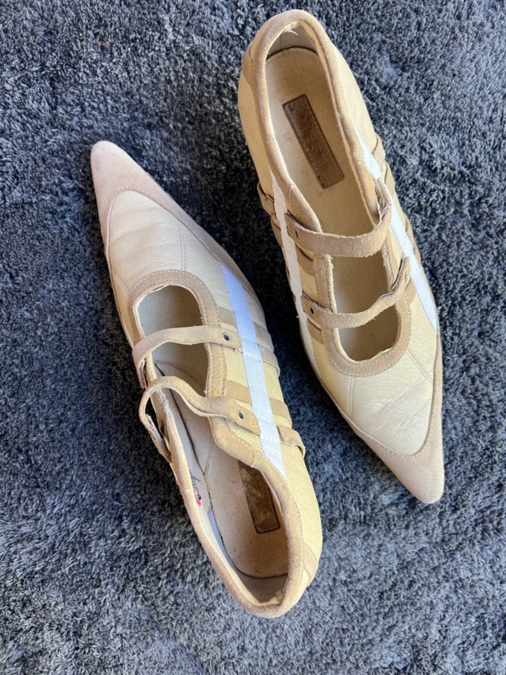 Diesel Gorpcore Janetta Leather Victorian Trainer Booties Sz 8 Vintage Y2K - Picture 5 of 9